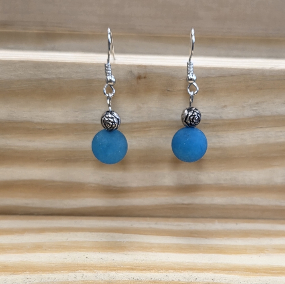 Elegant Blue Dangle Earrings